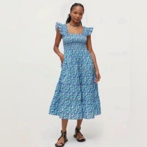 Hill House Blue Floral Nap Dress Artists Edition Beflowered Charms Print